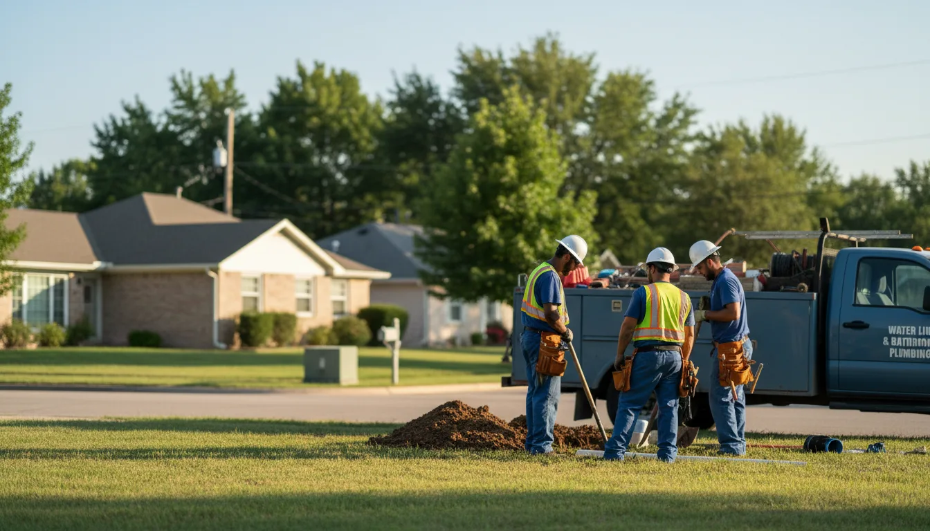 Residential water line and bathroom plumbing service in Dumas, TX